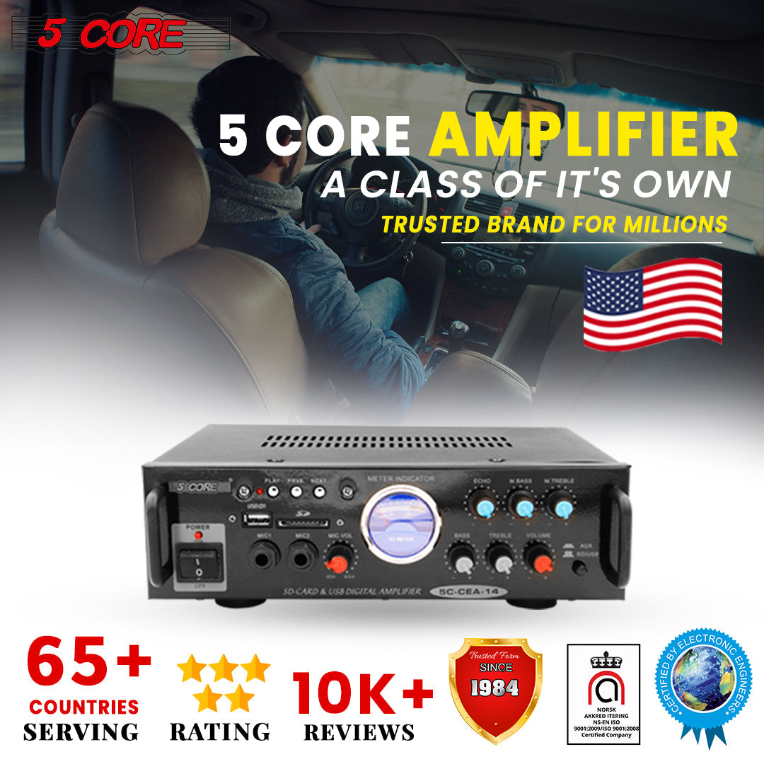 5 Core Premium Car Amplifier 2 Channel Car Audio System Power